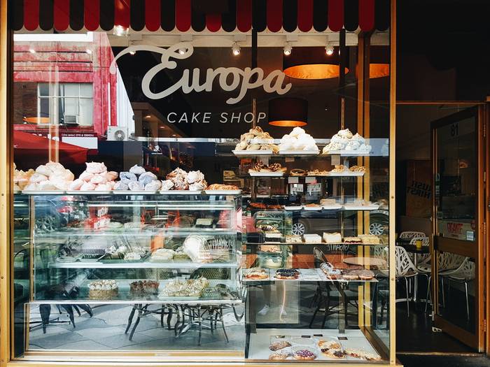 One of the many cake shops on Acland Street