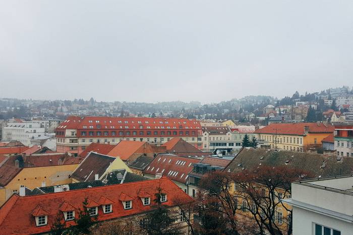 Looking out across Bratislava