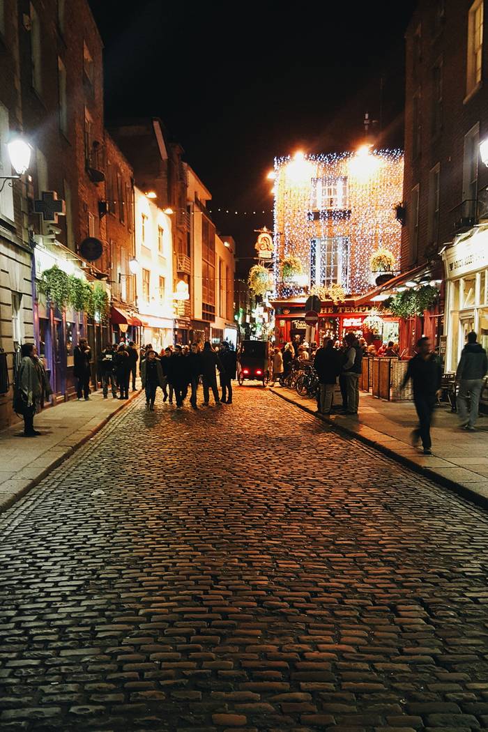 Temple Bar, the main pub and restaurant area in Dublin city centre