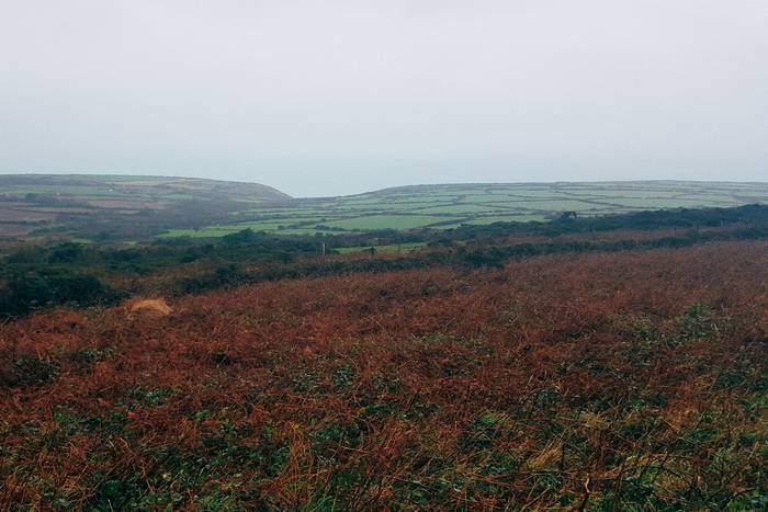 Looking out over the valley from the famous B3306 road between St Ives and St Just