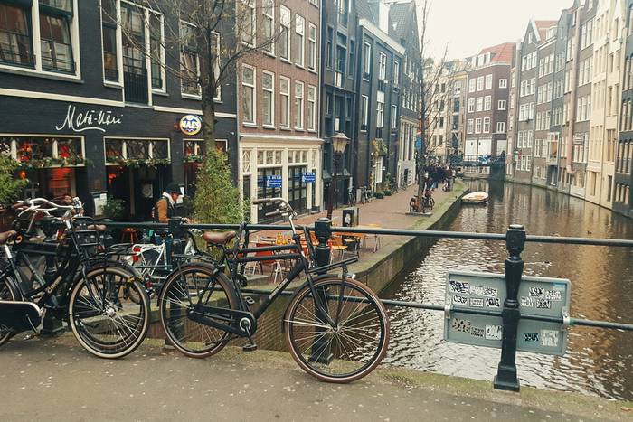 A typical view on the streets in central Amsterdam