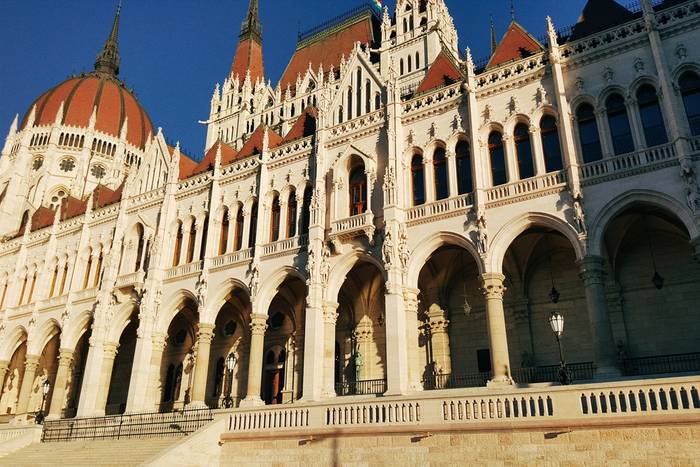 The ornate Hungarian Parliament Building