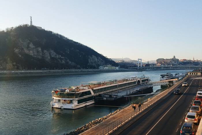 The river Danube has plenty of boats cruise up and down throughout the day