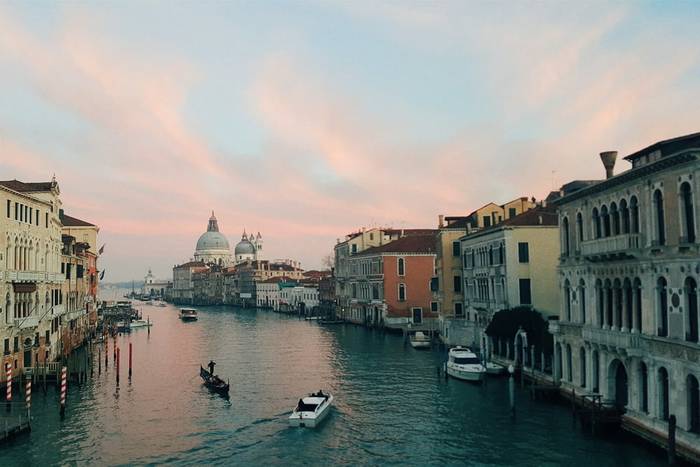 Sunset looking down the Grand Canal