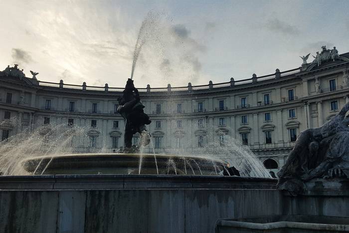 The Piazza Della Repubblica in Rome