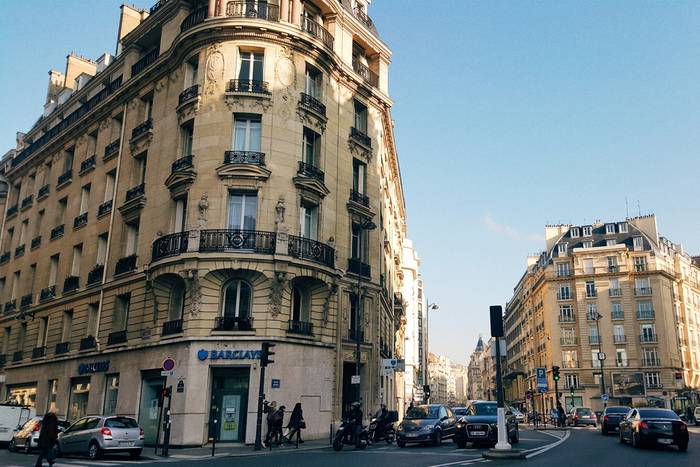 A typical Parisian street corner