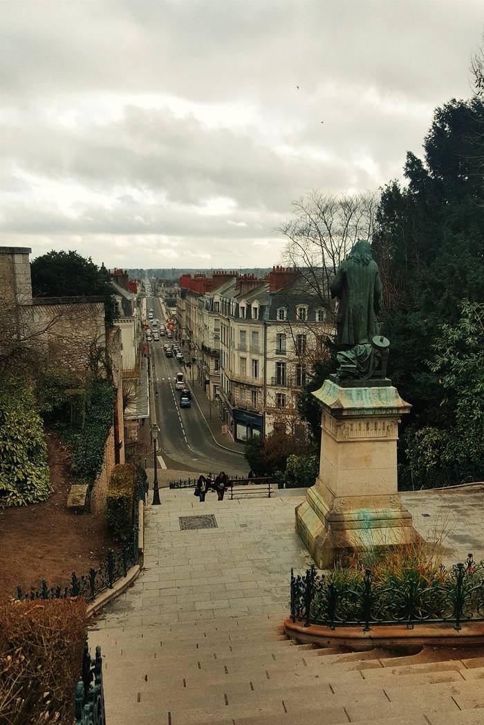 Looking down the hill into the city of Blois