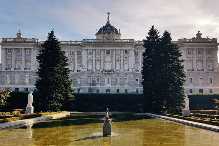 The Jardines de Sabatini just next to the Royal Palace in Madrid