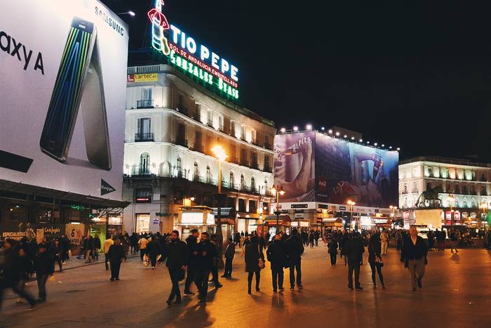 Puerta del Sol in the very centre of Madrid